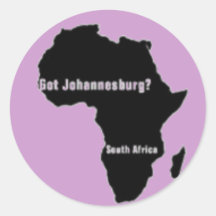 No1 Johannesburg, camiseta de Suráfrica y etc Etiquetas Redondas