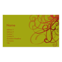 No. 0920 de los remolinos plantilla de tarjeta personal