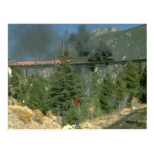 No. 14 de la locomotora de Shay cruza el caballete Tarjetas Postales