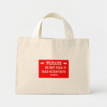 No alimente a los científicos enojados bolsa de mano