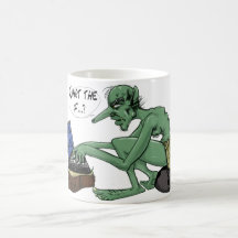 No alimente el duende taza