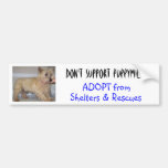 No apoye Puppymills -- Se rezaga Pegatina De Parachoque