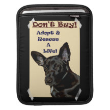 ¡No compre! ¡Adopte y rescate una vida! Perro Mangas De iPad