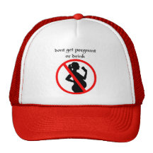 No consiga embarazada ni beba gorras
