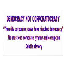 No Corportacracy Tarjetas Postales