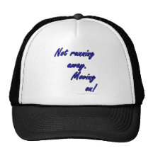 No corriendo lejos. ¡Mudanza encendido! Gorros Bordados