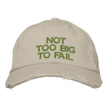NO DEMASIADO GRANDE FALLAR GORRAS DE BEISBOL BORDADAS