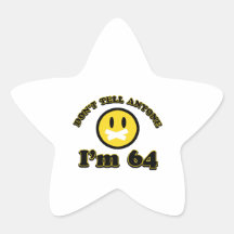No diga cualquiera que soy 64 calcomanía forma de estrellae