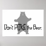 No empuje el OSO Poster