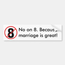 No en 8. ¡Porque la boda es grande! Etiqueta De Parachoque