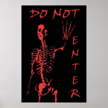 (NO ENTRE) poster esquelético