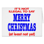 No es ilegal decir Felices Navidad Tarjeta