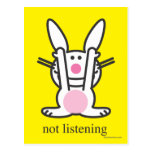 No escuchando tarjetas postales