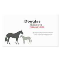 No. GRIS 2 de los CABALLOS Plantilla De Tarjeta De Negocio