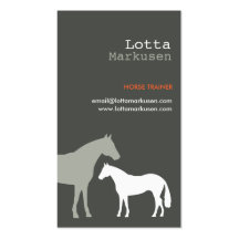 No. GRIS 3 de los CABALLOS Plantilla De Tarjeta De Negocio