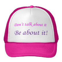 No hable de él sea sobre él gorra