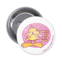No haga que le picotea botón pin