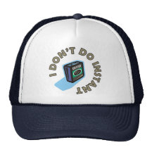 No hago instante - beba solamente el café real del gorro