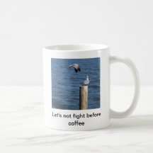 No luchemos antes de café taza
