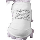 no más de camiseta de recogida del mascota camiseta de perrito