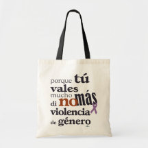 No Más Violencia de Género Bolsa Lienzo
