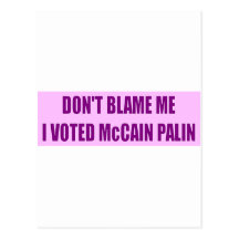No me culpe que voté a McCain Postal