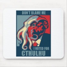 No me culpe, yo votó por Cthulhu Alfombrilla De Ratones