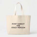 No moleste a la persona loca bolsa de mano