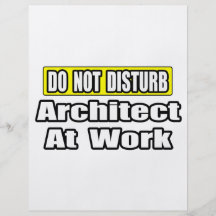 No moleste… al arquitecto en el trabajo flyer a todo color