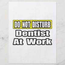 No moleste… al dentista en el trabajo tarjeta publicitaria