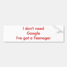 No necesito Google Etiqueta De Parachoque