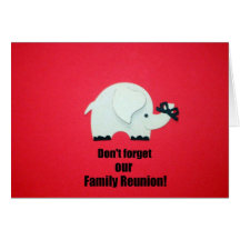 ¡No olvide nuestra reunión de familia! Tarjeton