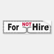 NO para el alquiler Pegatina De Parachoque