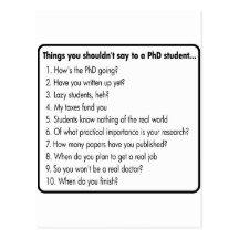 No pida un PhD Tarjetas Postales