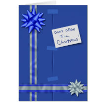 No se abra hasta tarjeta del regalo de Navidad