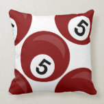 no se divierte ninguna almohada de tiro roja de 5  almohadas
