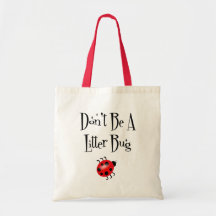 No sea un insecto de la litera bolsa de mano
