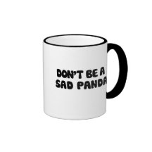 No sea una panda triste taza de café