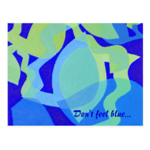 No sienta azul…  ¡Sienta verde! Tarjetas Postales