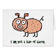 No soy activista del animal del tocino felicitaciones