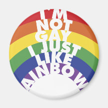 No soy gay, yo apenas tengo gusto de los arco iris imán de frigorifico