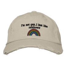 ¡No soy… I gay apenas como los arco iris! Gorra De Béisbol Bordada