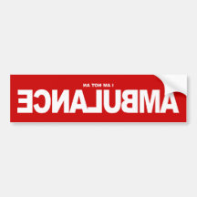No soy pegatina para el parachoques de la ambulanc etiqueta de parachoque
