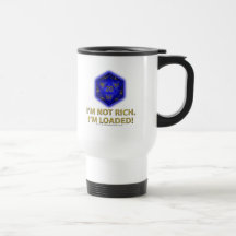 No soy rico.  ¡Me cargan!  (Azul) Taza De Café