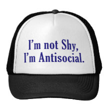 No soy tímido - soy antisocial gorros  