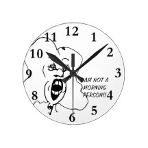 NO SOY una mujer gruñona divertida de la PERSONA d Reloj De Pared