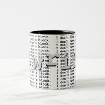 No tengo bloque del escritor.  Escribo Tazas