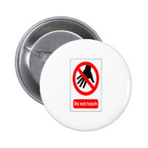 No toque la señal de peligro pins