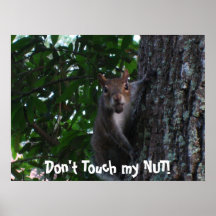 ¡No toque mi NUEZ! Posters