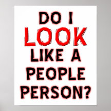 No un poster divertido de la persona de la gente